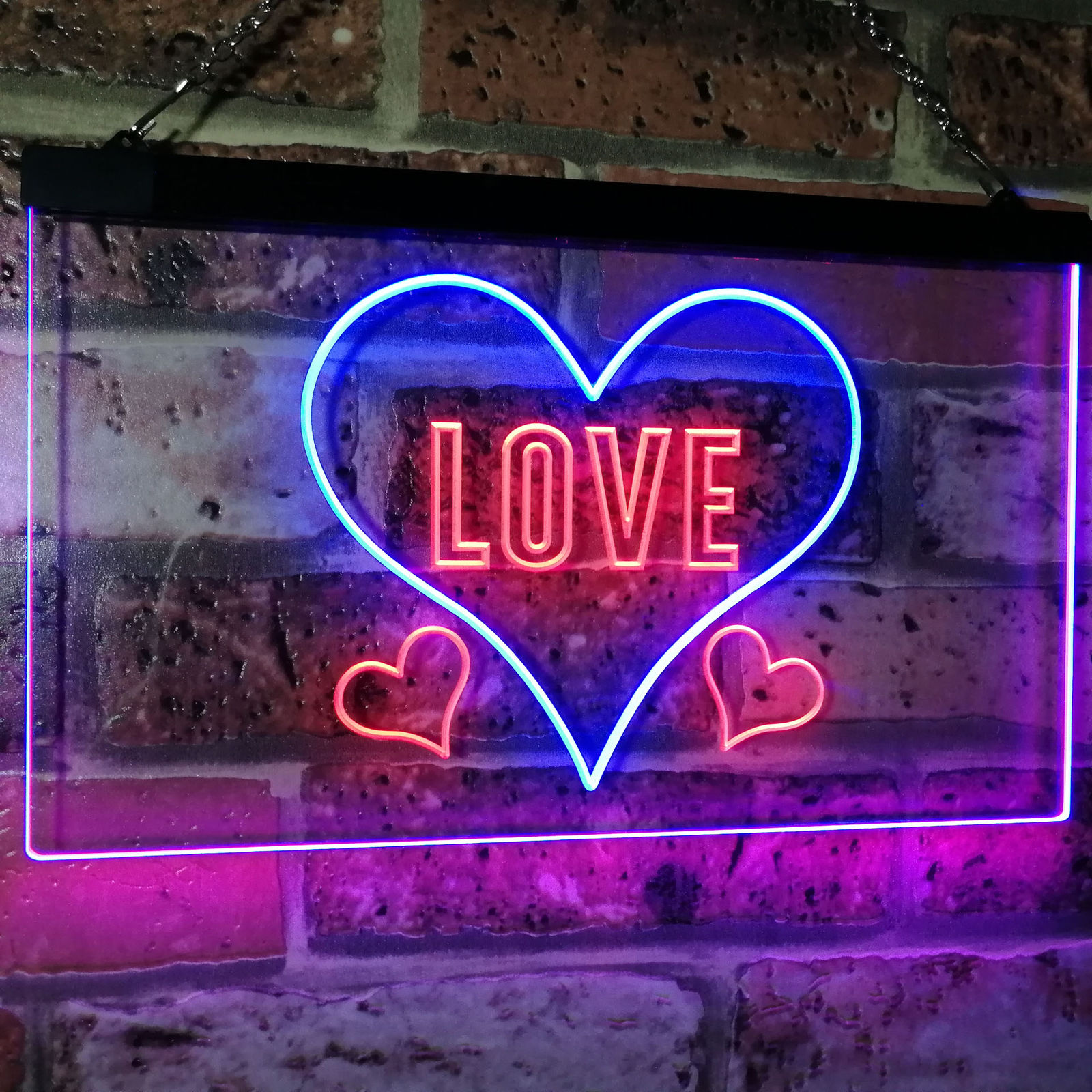 Love Night Light for Bedroom Dual Color Led Neon Sign